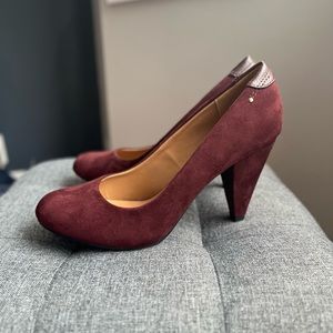 Call It Spring, Size 8, Burgundy heel - storage box included!